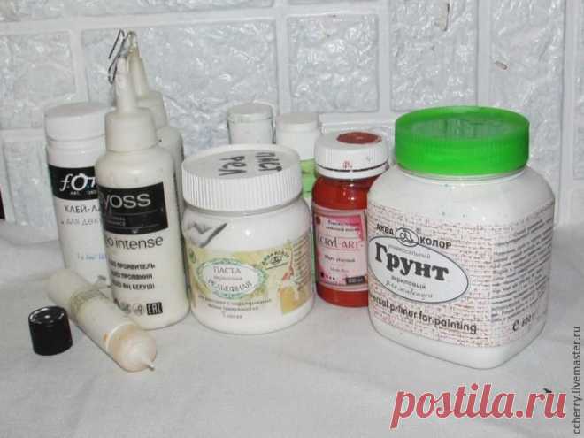 Мастер-класс: обьемный декупаж на черепице «Маленькие домики»