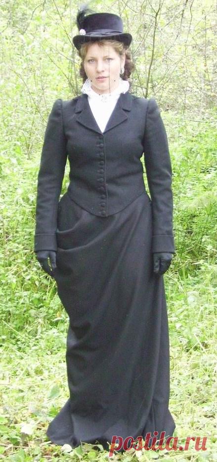 Костюм для верховой езды на конец 19 века.ручная работа 80%