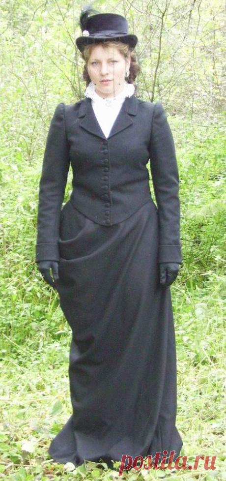 Костюм для верховой езды на конец 19 века.ручная работа 80%