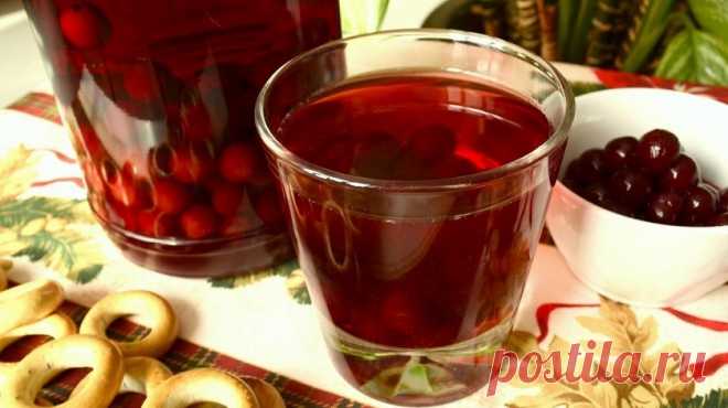 Ароматный компот из вишни: закрываем напитки на зиму - Вкусные рецепты - медиаплатформа МирТесен