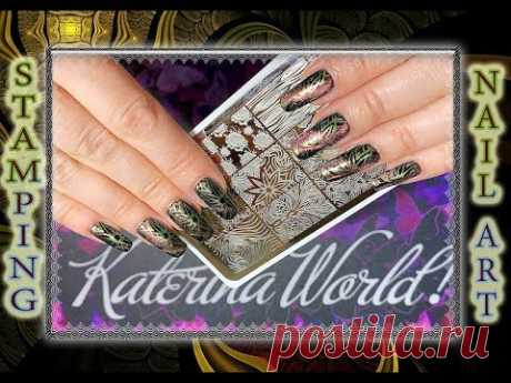Стемпинг - Кошка  с пластиной Mezerdoo / Магнитный гель лак Venalisa / Stamping Nail Art.