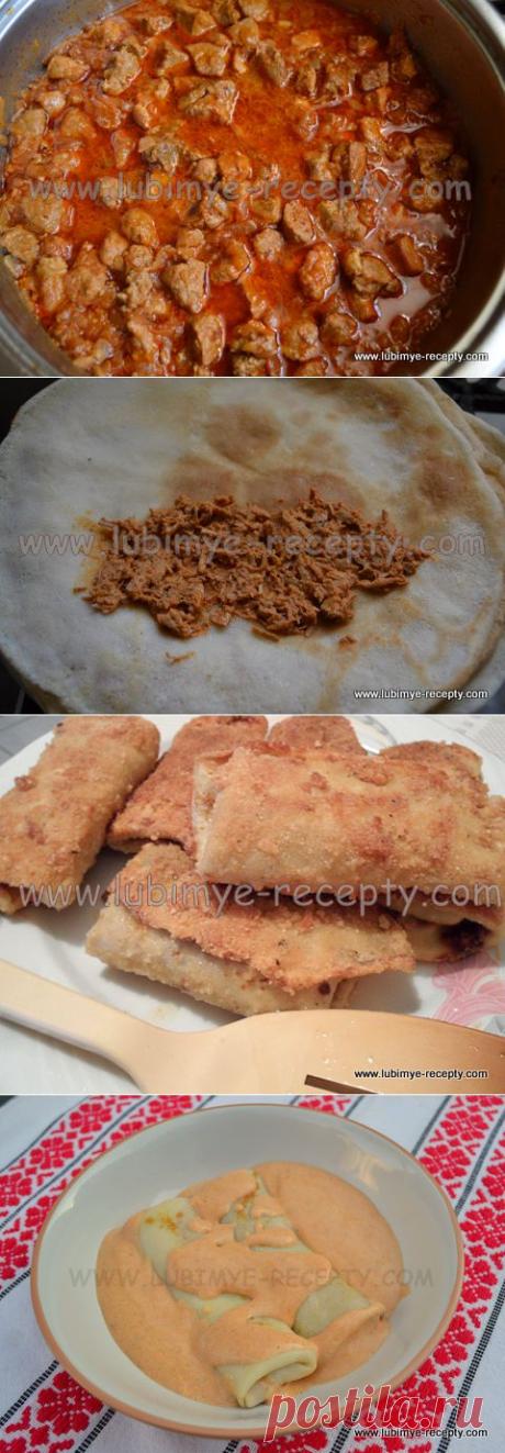 Венгерские блинчики с мясом и под сметанным соусом по-хортобадьски | БУДЕТ ВКУСНО!