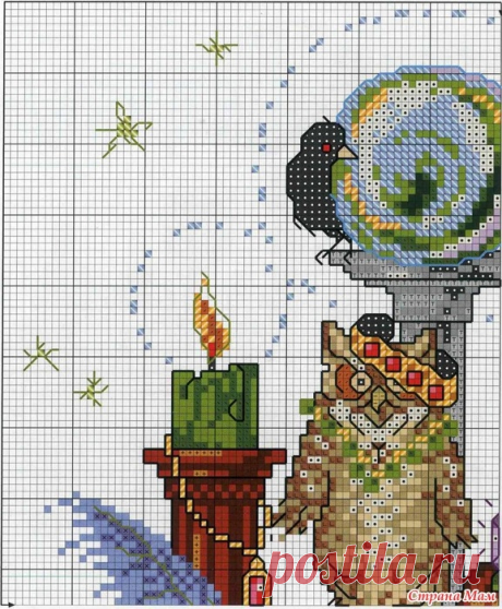 "Wizard magic" от Ursula Michael.Вышивка крестом к Новому году.