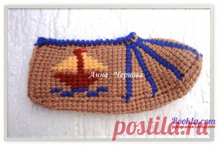 Вязаные крючком следки. Тунисское вязание