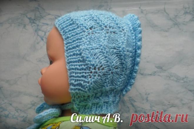 Вязаный чепчик для малыша спицами — Мир петель