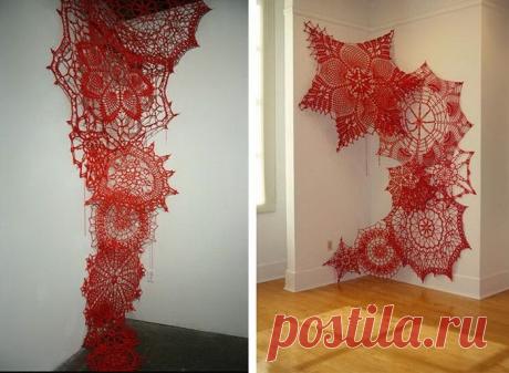 Гигантская вязаная инсталляция!