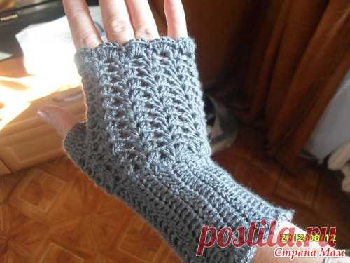 Митенки крючком