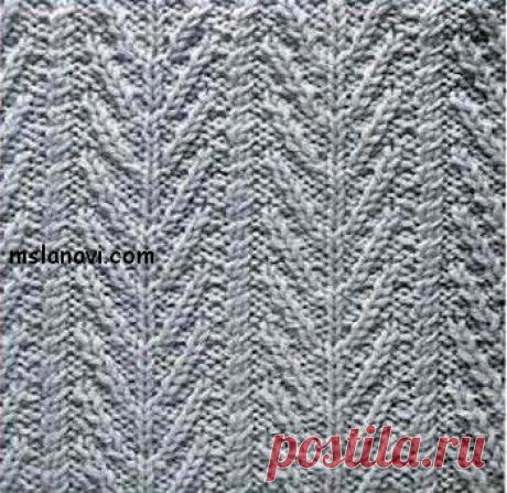 Рельефный узор спицами №105 | Мисс Лана Ви | Ms Lana Vi