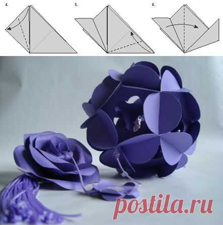 Кусудама из бумаги