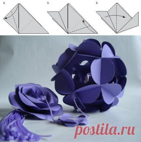 Кусудама из бумаги