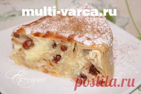 Баница в мультиварке с творогом