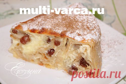 Баница в мультиварке с творогом