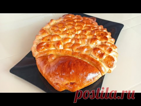 Пирог "Золотая рыбка"/Или как красиво оформить Рыбный пирог/Pie "Goldfish"