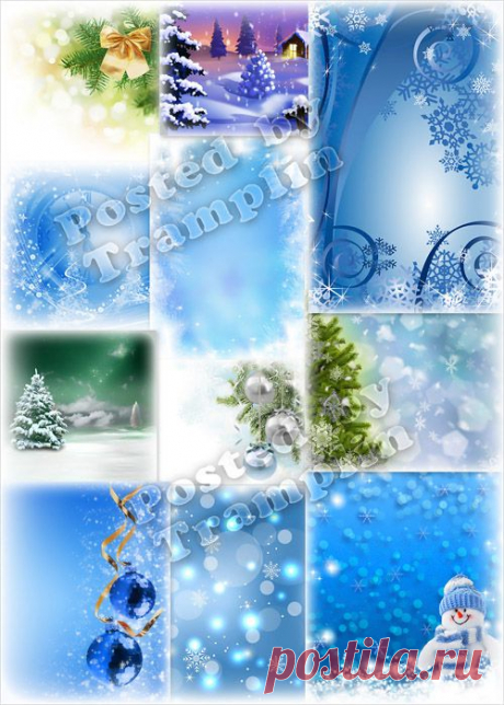 Новогодние фоны - Снежинки падали с небес - Фоны, Текстуры - Все для Фотошоп - Рамки для  бесплатно
