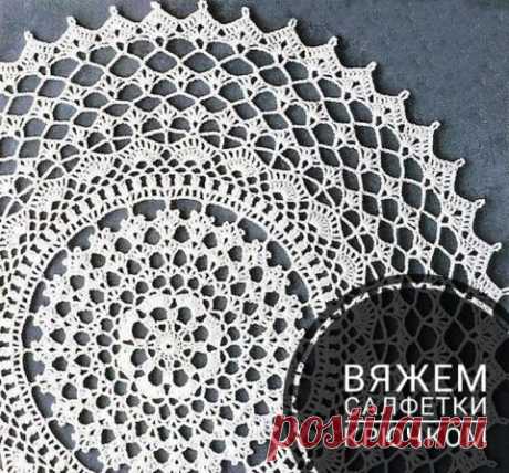 Салфетки крючком, 46 моделей с описанием, схемами и видео уроками