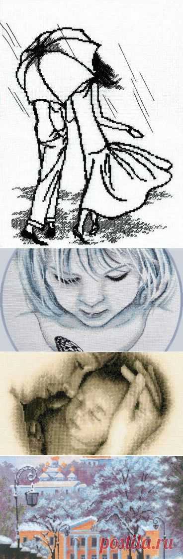 Вышивка крестом "Под дождем" | Скачать бесплатно на сайте Stitchart.net