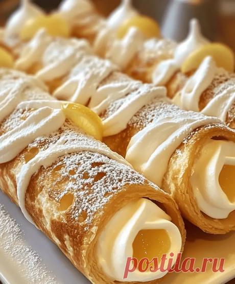 Пирог с лимонным безе Канноли - SavorySplash