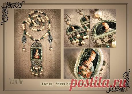 Мастера рукоделия - рукоделие для дома. Бесплатные мастер-классы, фото и видео уроки - Мастер-класс по декупажу на пластике: Гарнитур &quot;Дама с горностаем&quot;