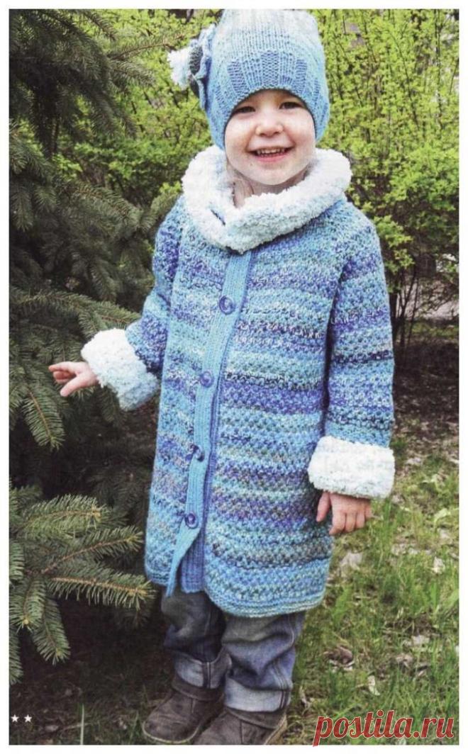 MELANGE COAT AND HAT FOR A GIRL