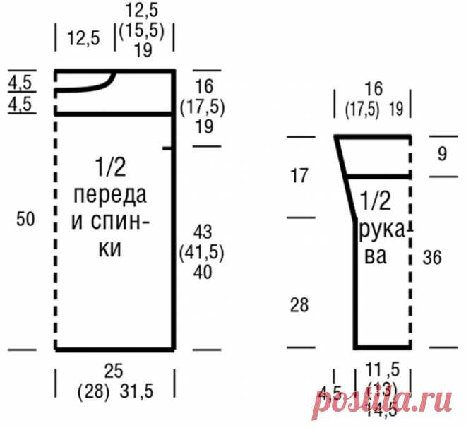 Вязаный джемпер, сочетающий в себе сразу несколько узоров!