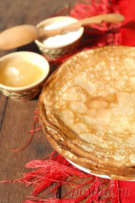 Блины из гречневой муки с коньяком