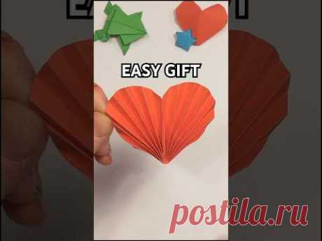 EASY GIFT #gift, #march 8, #mom | HOW TO MAKE HEART ORIGAMI STEP BY STEP INCL ART