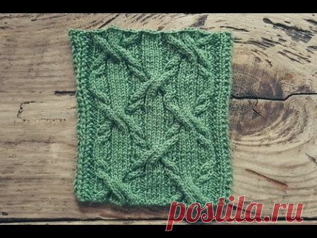 Узор &quot;Джуно&quot; спицами. МК. Аран.