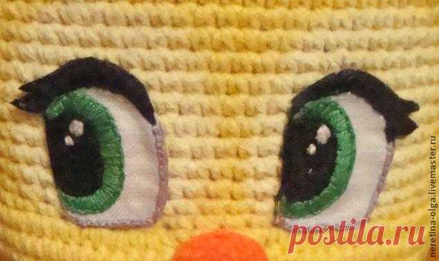 Вышиваем глазки для вязаных игрушек - Ярмарка Мастеров - ручная работа, handmade