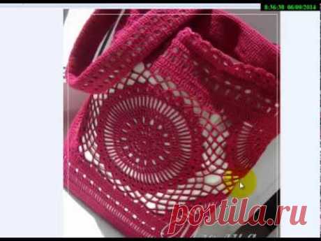 сумочка крючком handbags crochet schemes Вяжем с Людмилой Тен