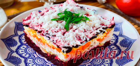 САЛАТ &quot;ЧИНГИСХАН&quot;. Очень вкусный и красивый! - interesno.win Праздничный салат. Он не только вкусный, но и очень красивый. Обязательно подайте...