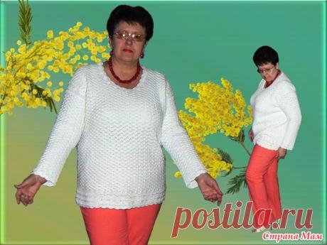 Джемпер белый: фотография в альбоме Вязание крючком - большие размеры - Страна Мам