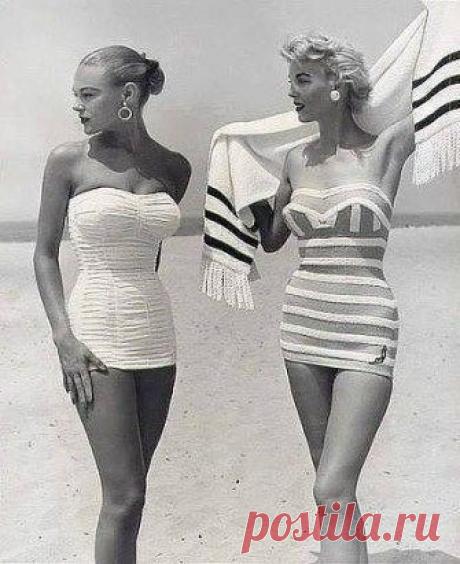 Купальники 1954 года. сейчас это называется платье)))))