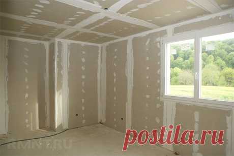 Обшивка стен гипсокартоном в деревянном доме RMNT.RU