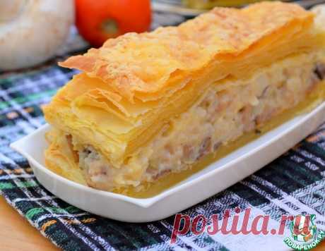 Слоеный закусочный пирог с грибами и овощами – кулинарный рецепт