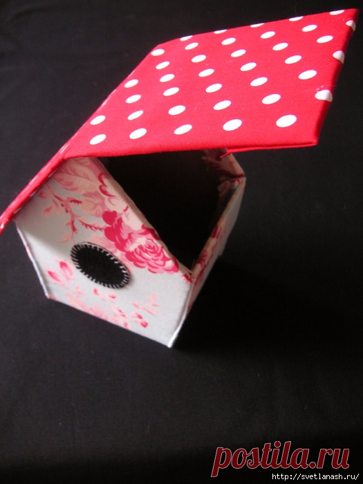 Шкатулочка-коробочка "домик" своими руками. Фото МК.