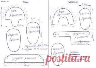 Обувь для кукол из фоамирана.

#Выкройка и мастер-класс от Светланы Шалыниной