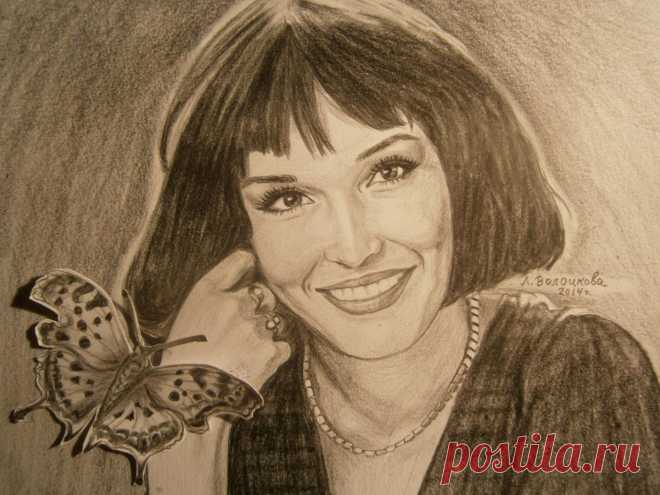 Лина Волоцкова  "АННА САМОХИНА" Карандаш.