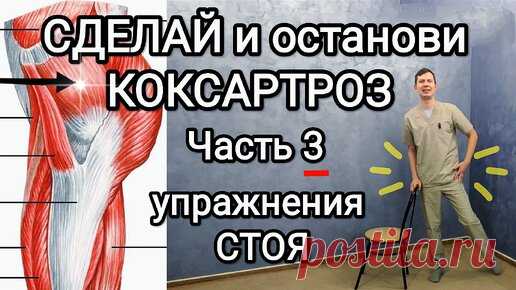 Сделай и останови КОКСАРТРОЗ. Часть 3/ Упражнения СТОЯ /из-за этой мышцы проблемы в тазу и спине | ✅ ГРИГОРИЙ ИГНАТЬЕВ | ЛФК | Дзен