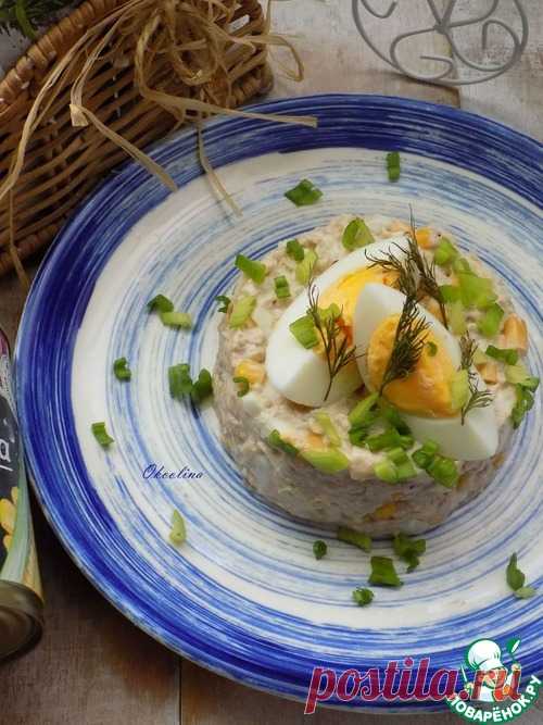 Салат с кукурузой и печенью трески – кулинарный рецепт