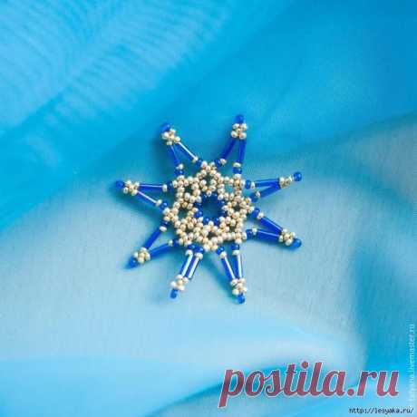Потрясающая снежинка из бисера своими руками!