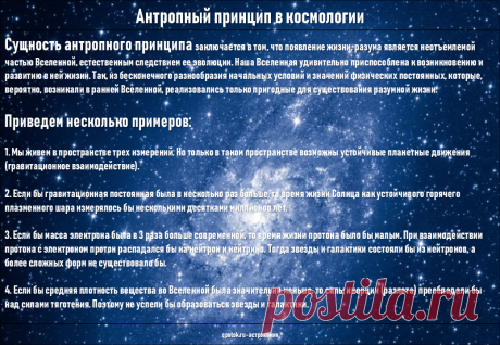 Антропный принцип в космологии