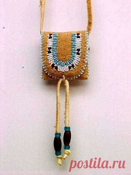 modern blackfeet neck pouch