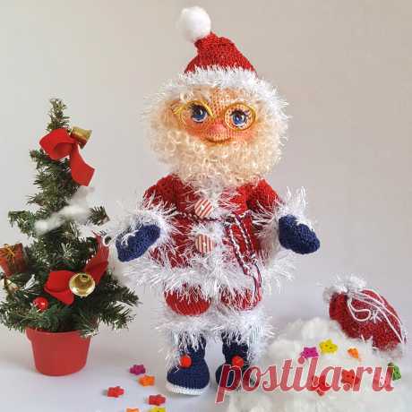 PDF Санта Клаус, Гномик и Повар крючком. FREE crochet pattern; Аmigurumi doll patterns. Амигуруми схемы и описания на русском. Вязаные игрушки и поделки своими руками #amimore - Санта Клаус, Новый год, новогодняя кукла, куколка, Санта Клаус.