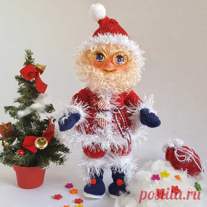 PDF Санта Клаус, Гномик и Повар крючком. FREE crochet pattern; Аmigurumi doll patterns. Амигуруми схемы и описания на русском. Вязаные игрушки и поделки своими руками #amimore - Санта Клаус, Новый год, новогодняя кукла, куколка, Санта Клаус.