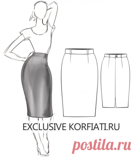 Выкройка юбки для скачивания от Анастасии Корфиати
