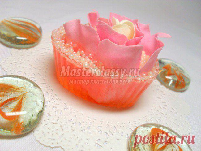 Мыло «Искушение» с мыльной розой. Мастер класс с пошаговыми фото