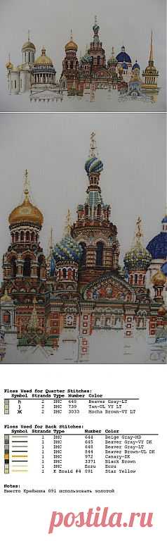 Вышитая картина "Санкт-Петербург" / Вышивка крестом / В рукоделии