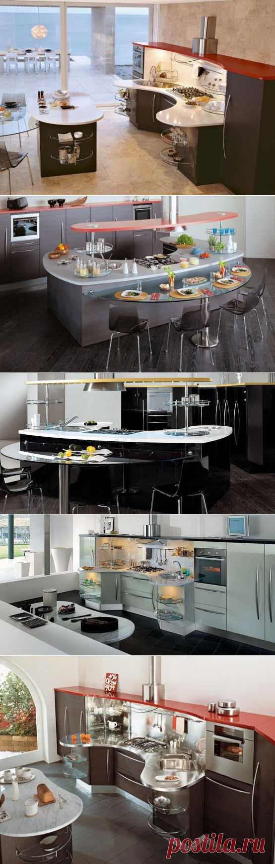 Кухни с кривыми столешницами | Наш уютный дом