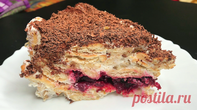 Готовим новогодний вишнёвый торт без выпечки. (Вишнёвое наслаждение) Вкусно, просто | ГОТОВИМ С ЗЁЗОМ | Яндекс Дзен
