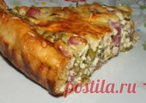 Пирог с ветчиной и овощами | vkusnyymir